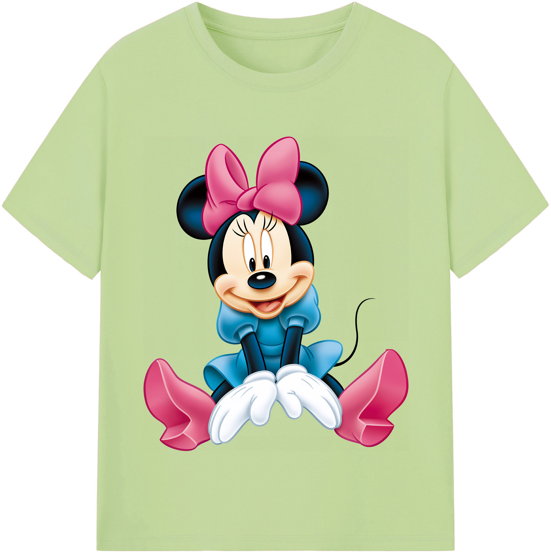 （画像用） ミッキーマウス Mickey Mouse 綿100％半袖Tシャツ（フロントプリント）